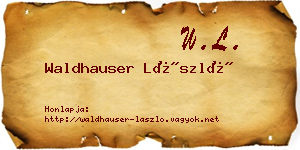 Waldhauser László névjegykártya