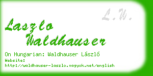 laszlo waldhauser business card
